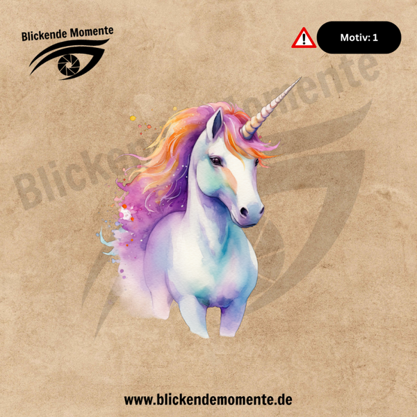 Bügelbilder - Einhorn