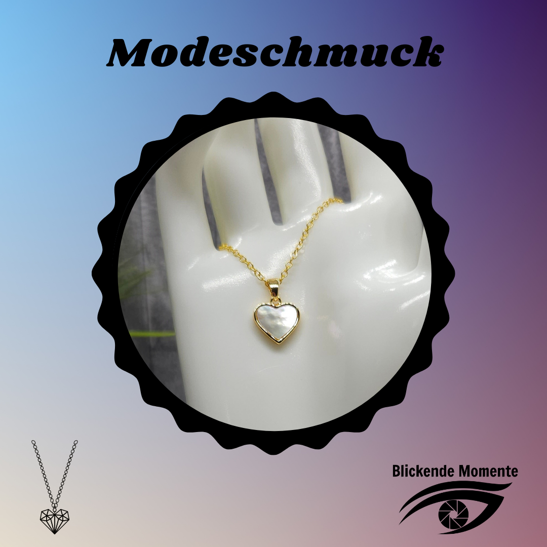 Halskette mit Herzanhänger 18K Gold Plattiert