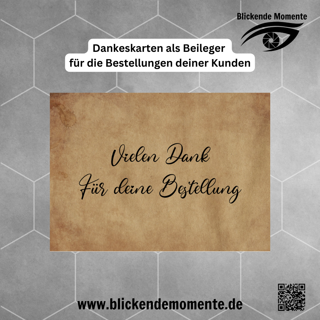 Dankes-Karten für deine Kunden (je 25 Stück)