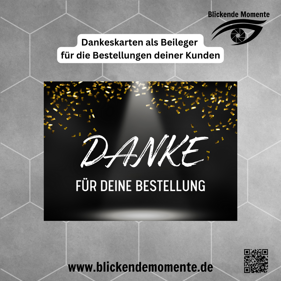 Dankes-Karten für deine Kunden (je 25 Stück)