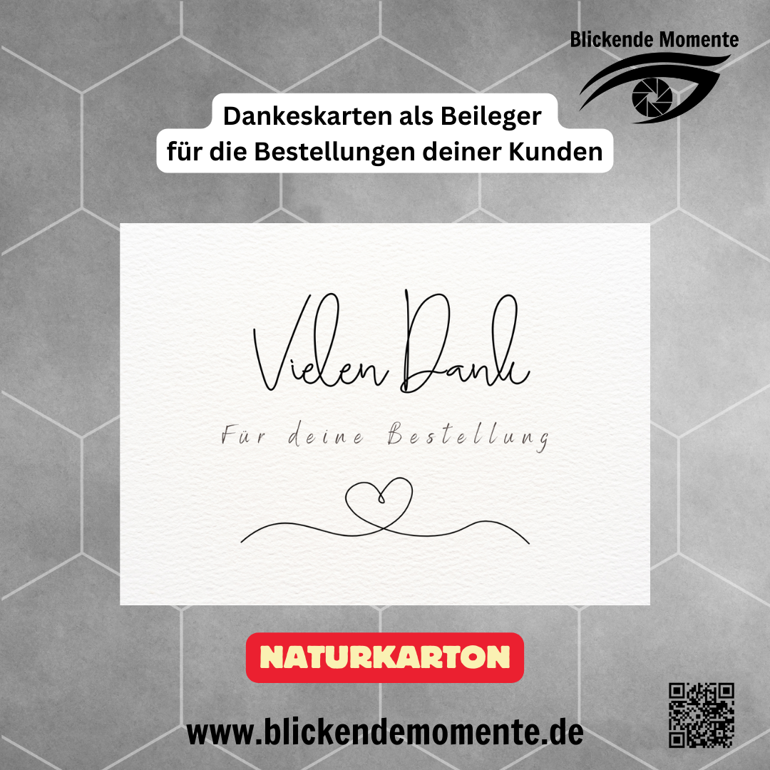 Dankes-Karten für deine Kunden (je 25 Stück)