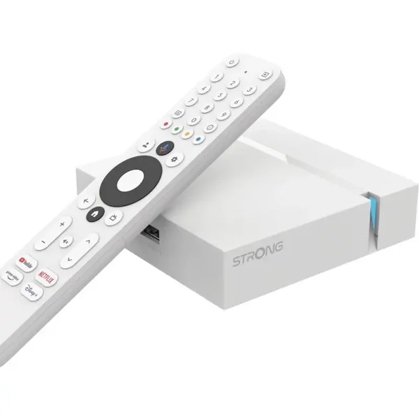 Google TV 4K Strong LEAP‑S3+V2 – Box TV Google 4K UHD (Blanc)