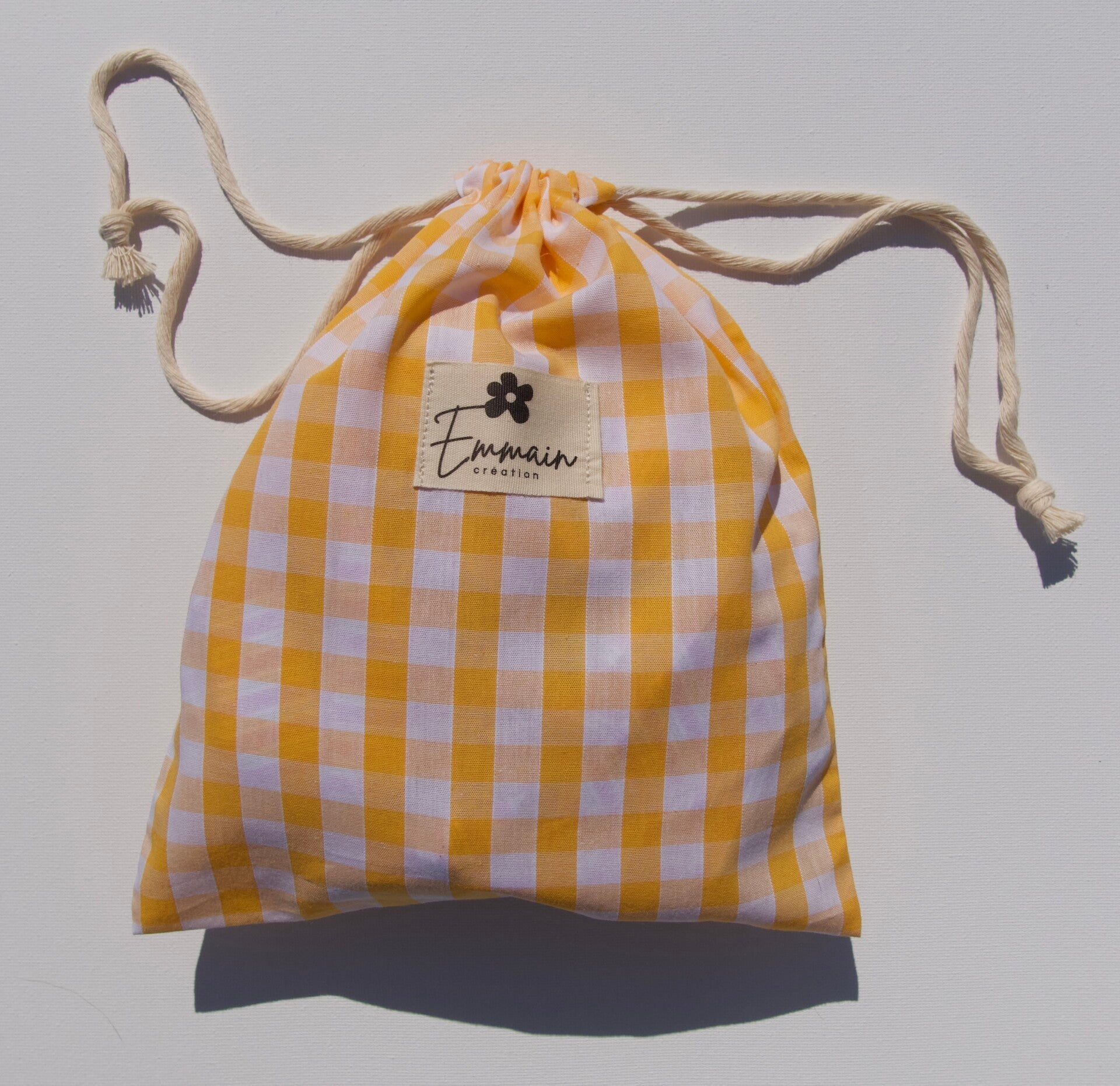 Pochon Taille M Vichy Jaune
