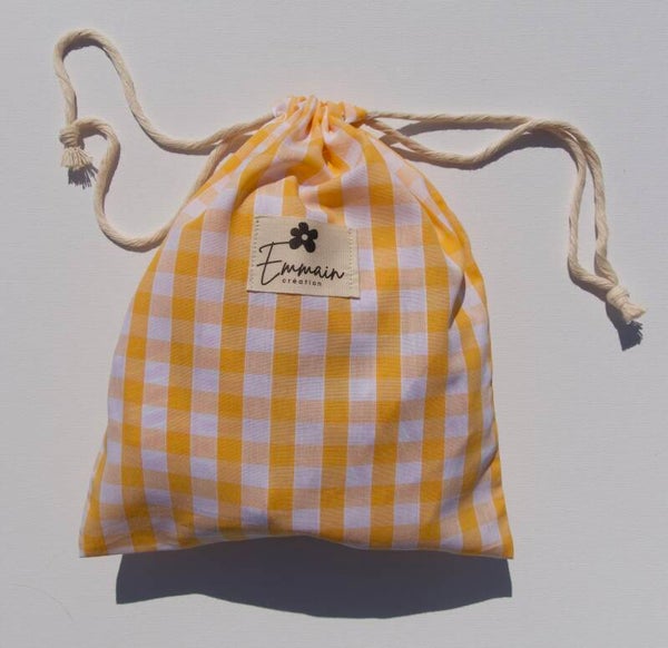 Pochon Taille M Vichy Jaune