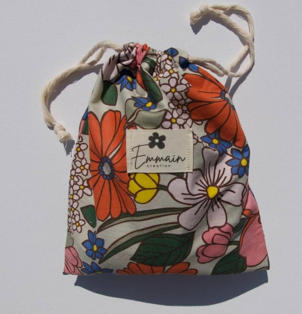 Pochon Taille M Fleur Kaki