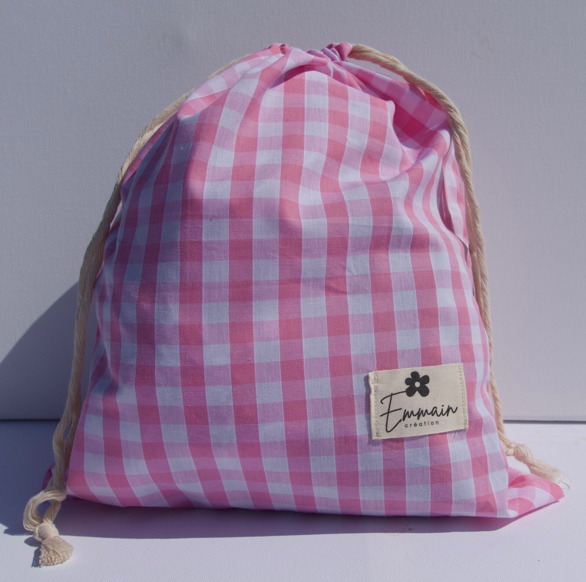 Pochon taille L Vichy Rose