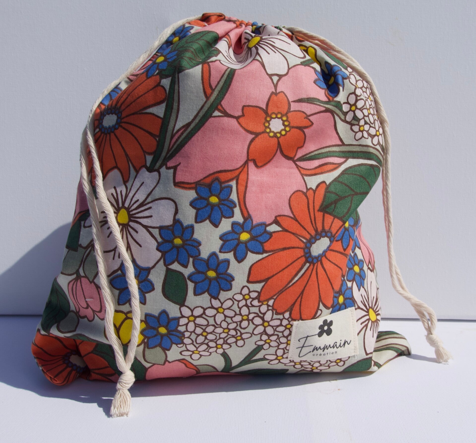 Pochon Taille L Fleur Kaki