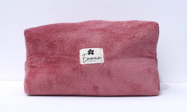 Trousse de Toilette XL en Éponge Rose