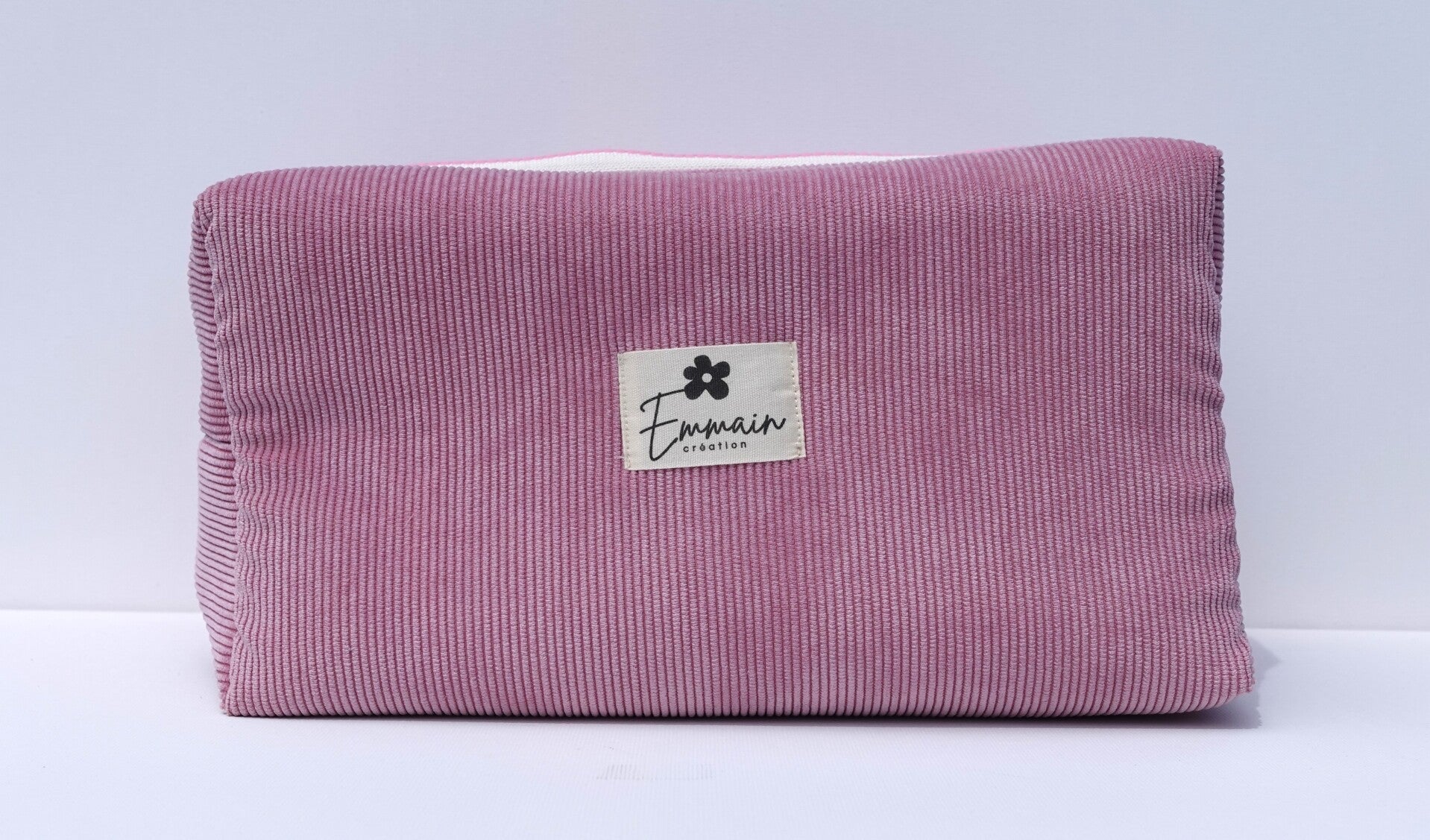 Trousse de Toilette XL en Velours Rose