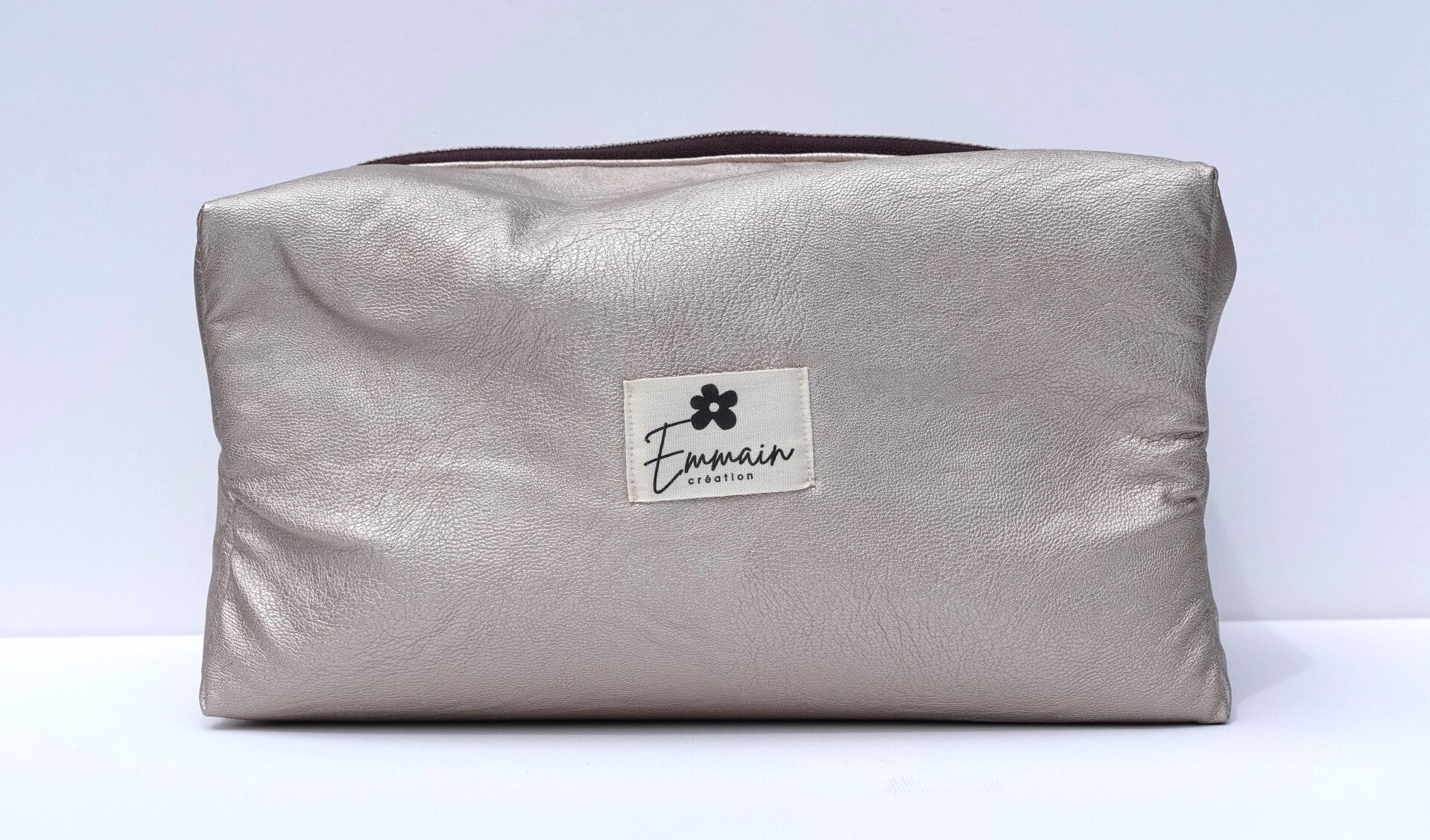 Trousse de Toilette XL en Cuir Blanc