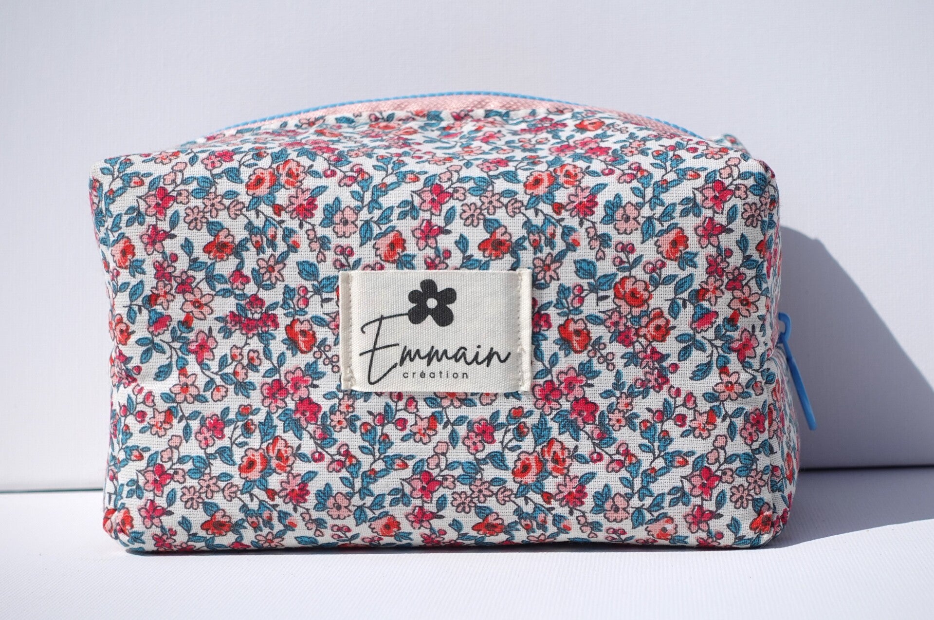 Trousse de Toilette Fleuri Rouge