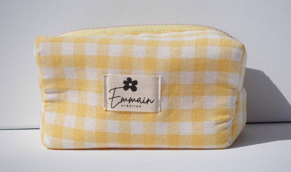 Trousse de Toilette Vichy Jaune