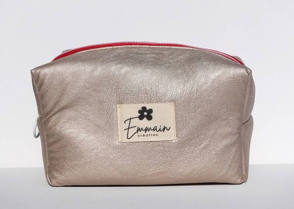 Trousse de Toilette en Cuir Blanc