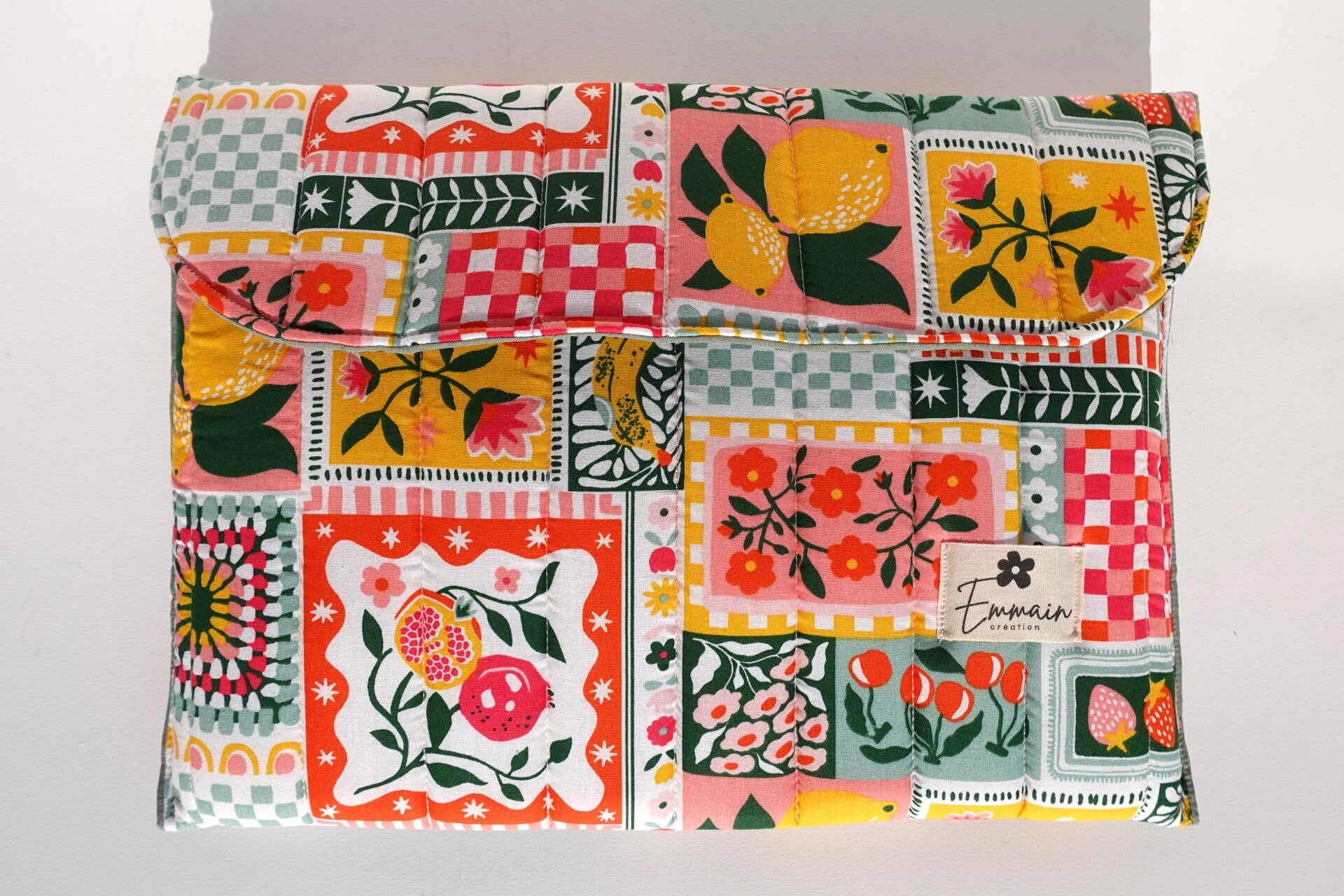 Housse d'Ordinateur Fleurs et Fruits