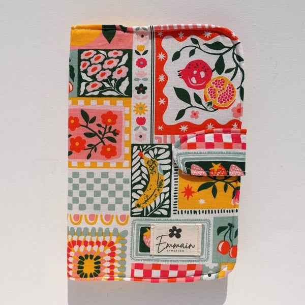Protège Carnet de Santé Patchwork Soleil