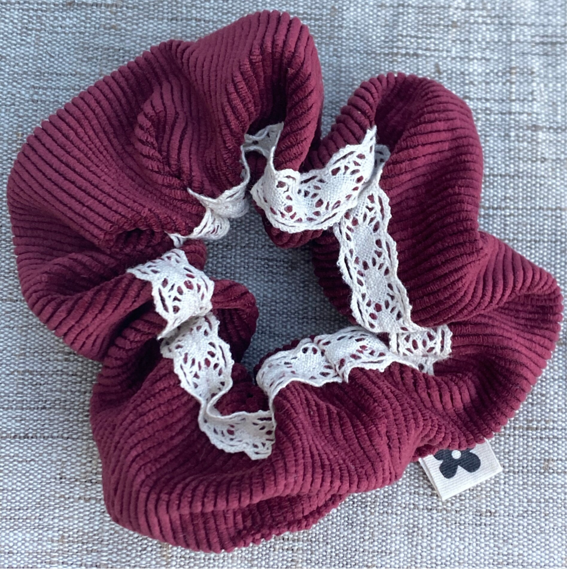 Chouchou Bordeaux Dentelle