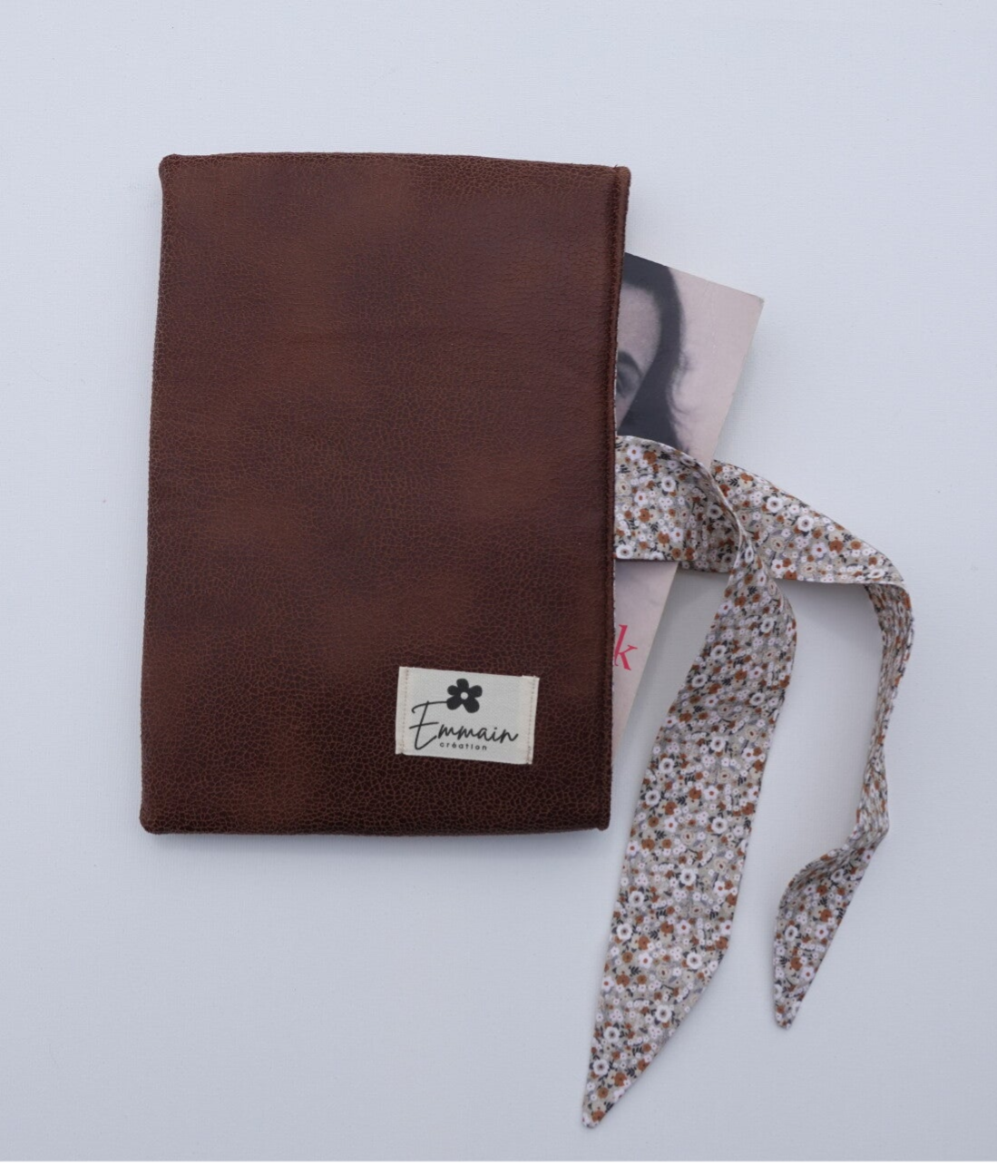 Pochette à Livre en Cuir Marron