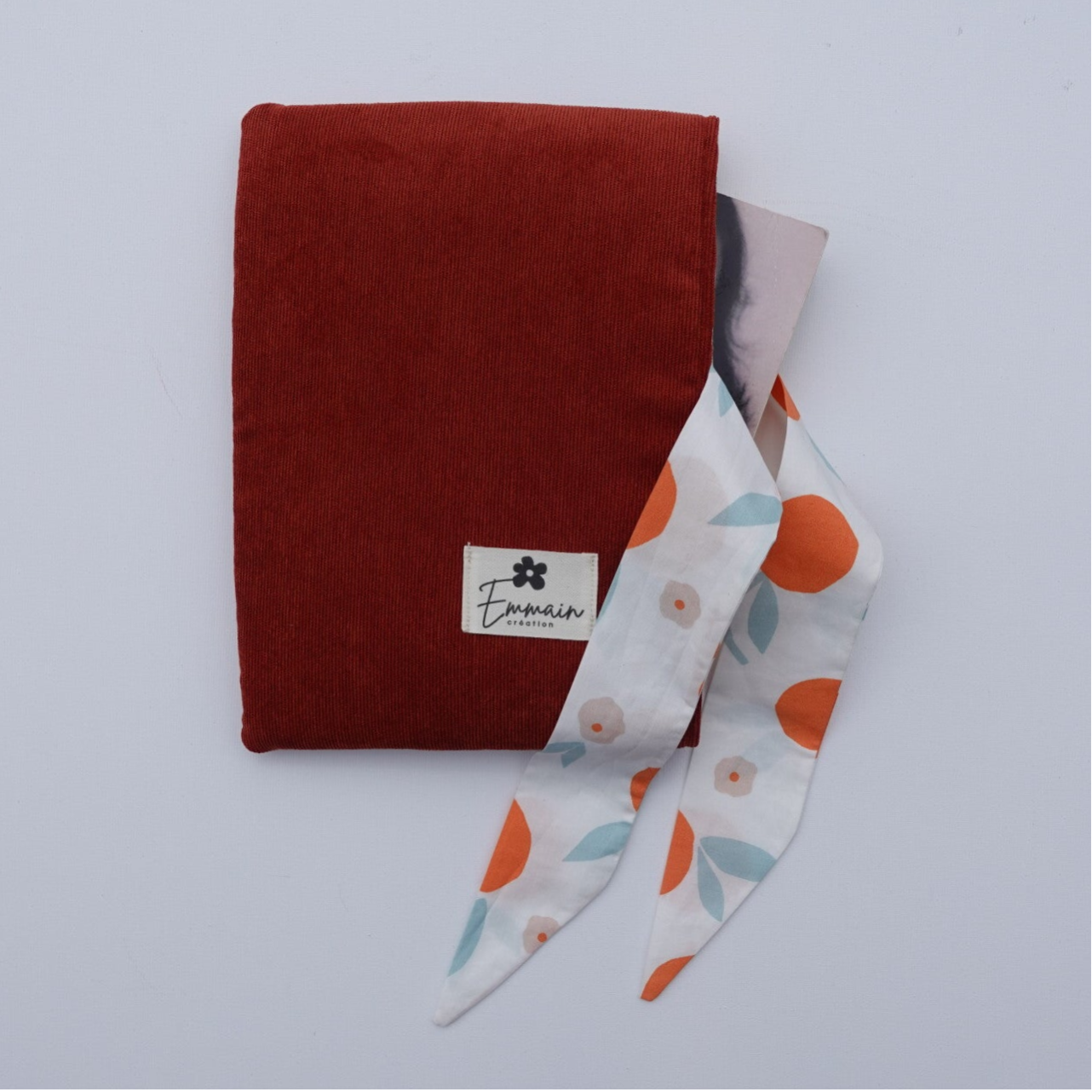 Pochette à Livre en Velours Orange