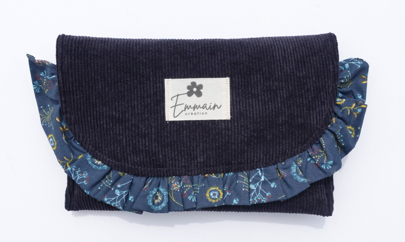 Pochette à froufrous en Velours Noir