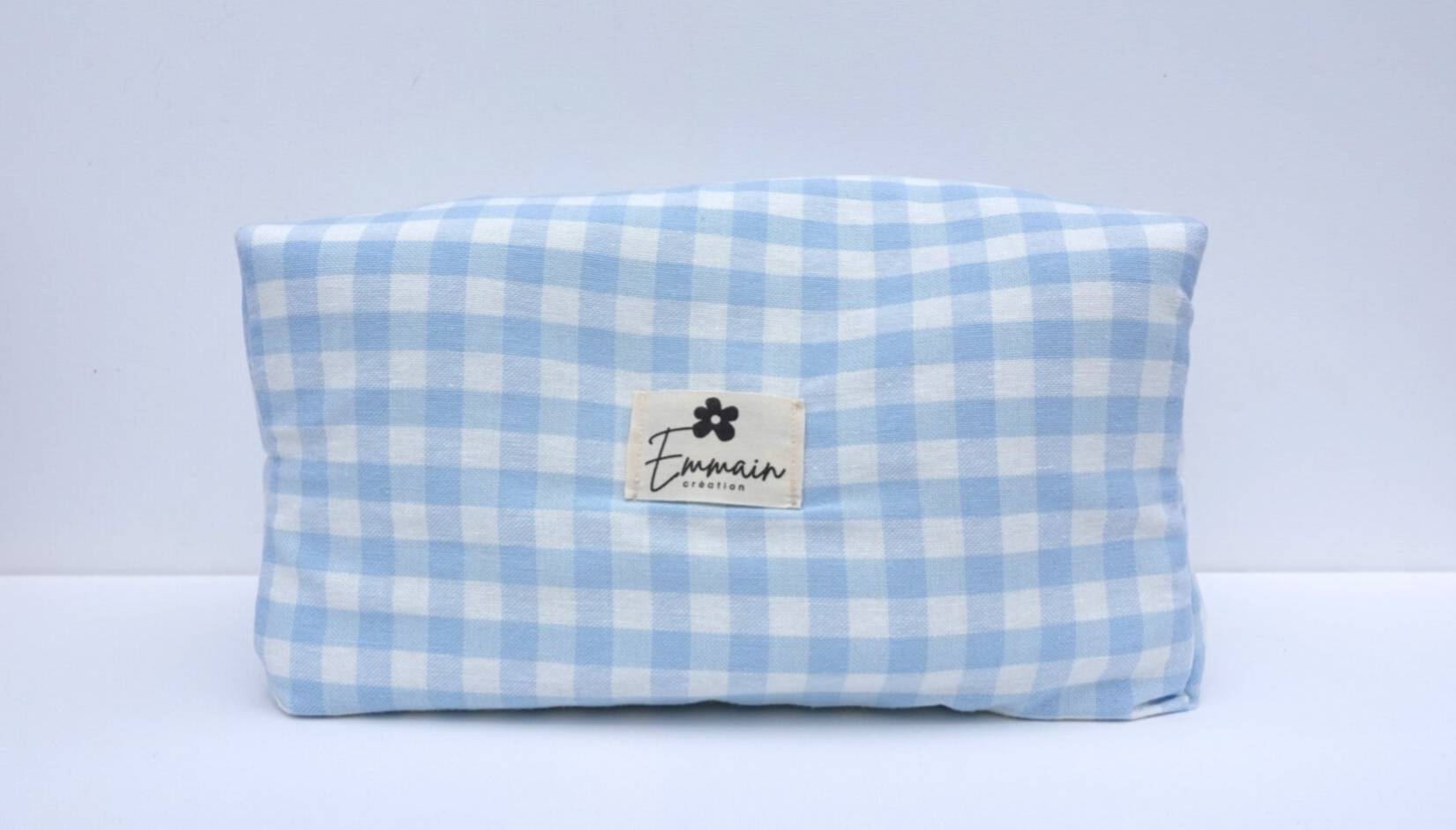 Trousse de Toilette XL Vichy Bleu