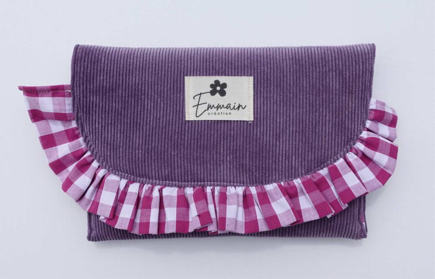 Pochette à froufrous en Velours Violet