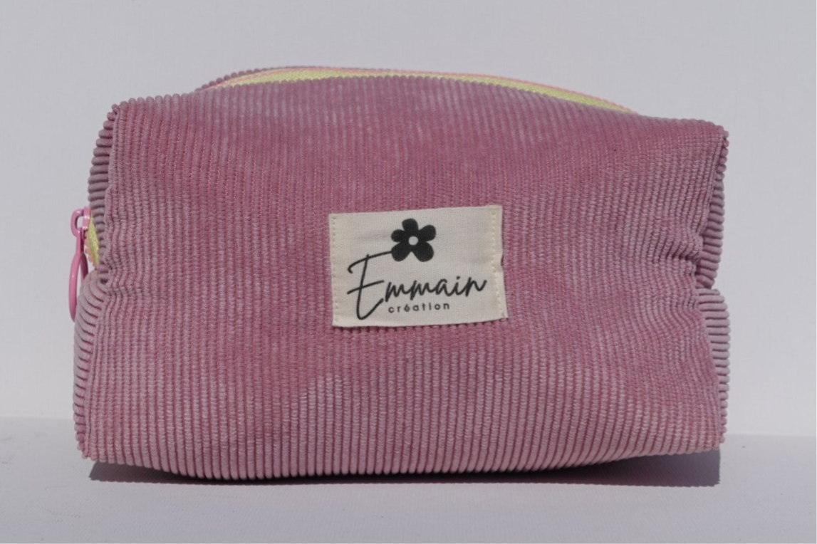 Trousse de Toilette en Velours Rose