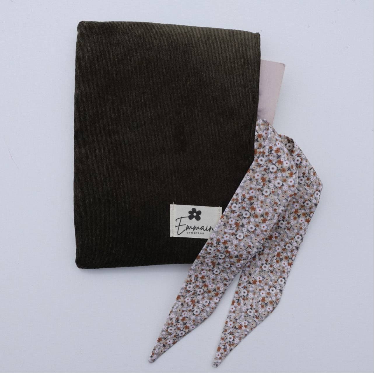 Pochette à Livre en Velours Kaki