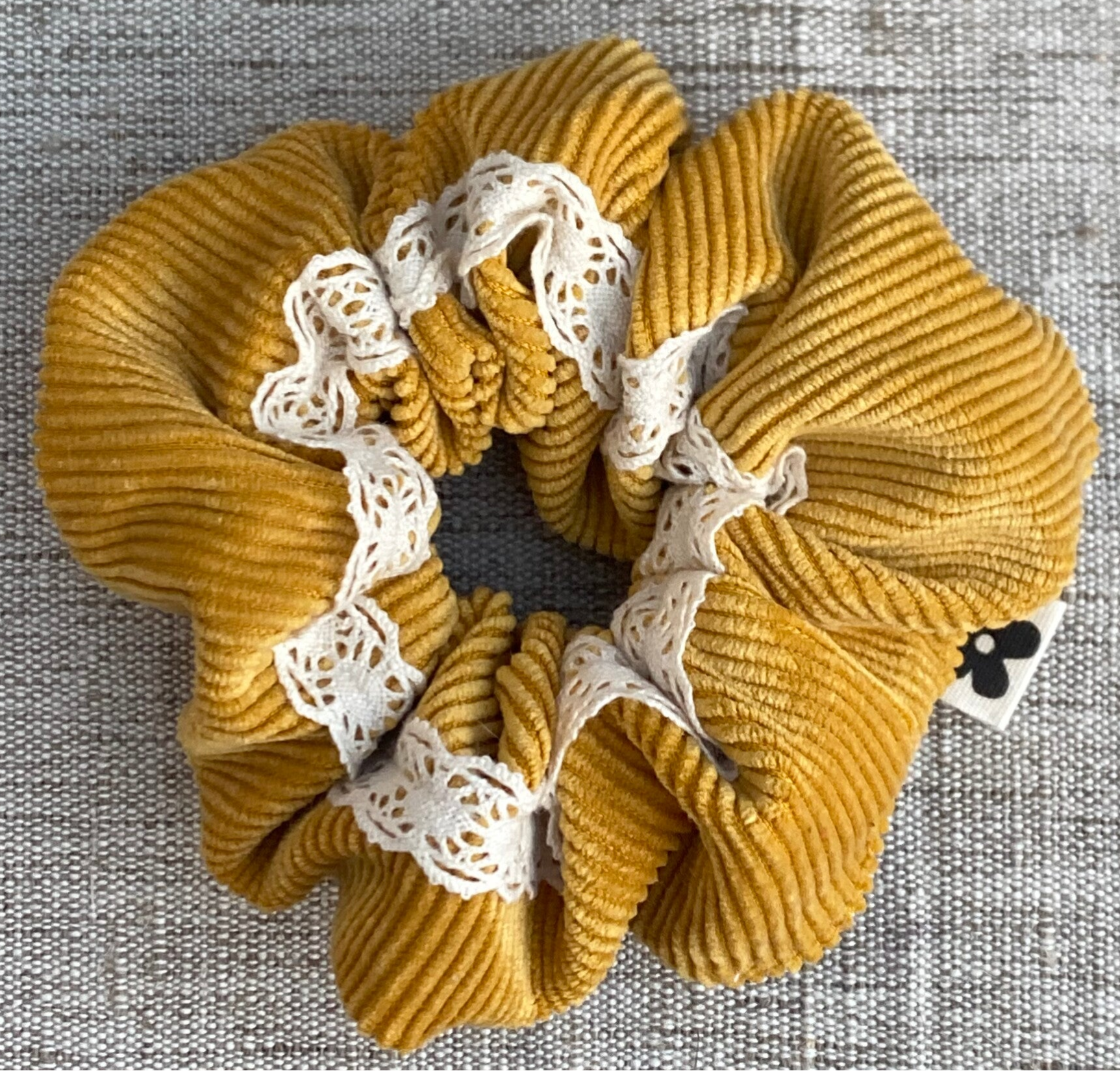 Chouchou Jaune Dentelle