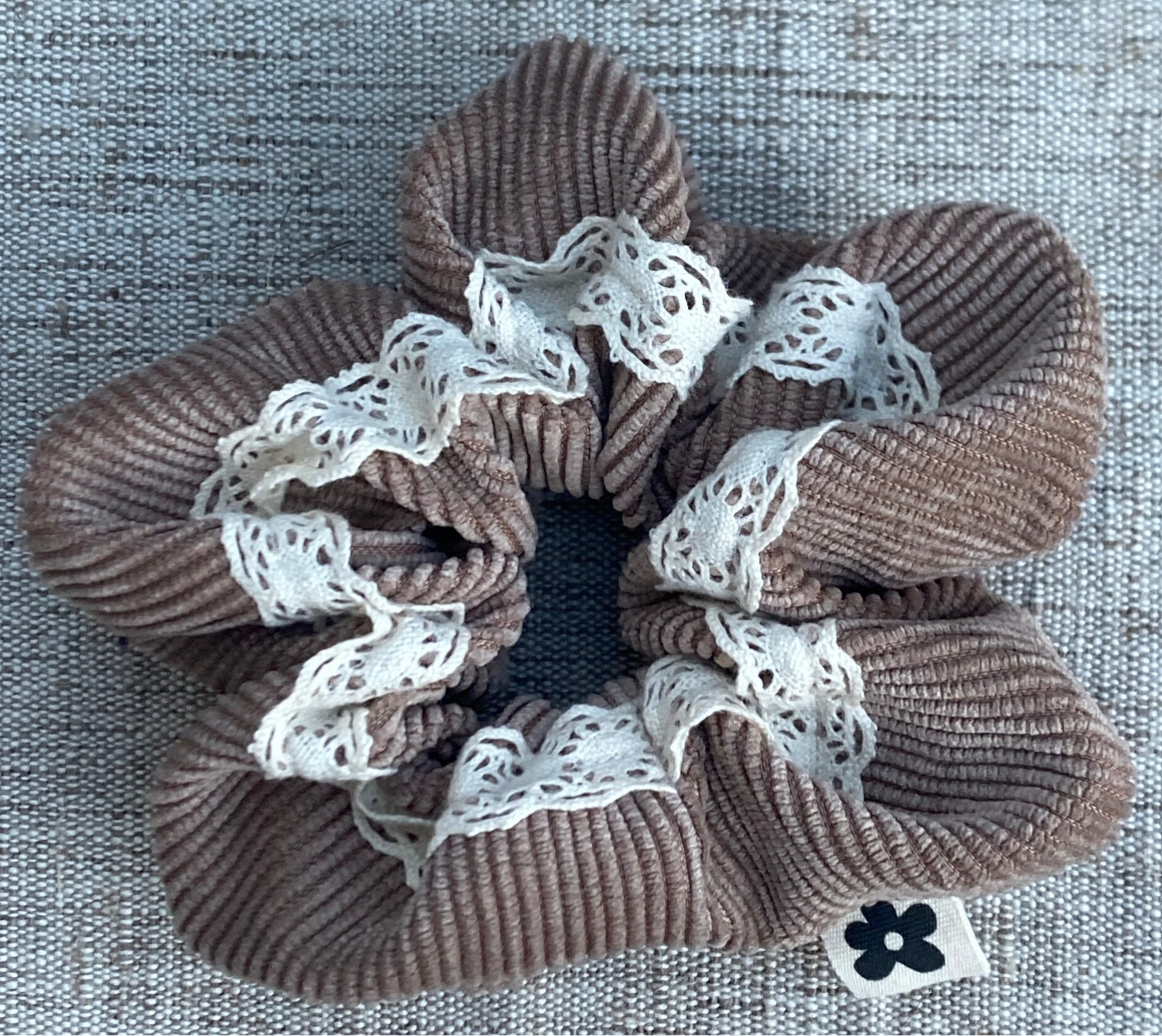 Chouchou Beige Dentelle