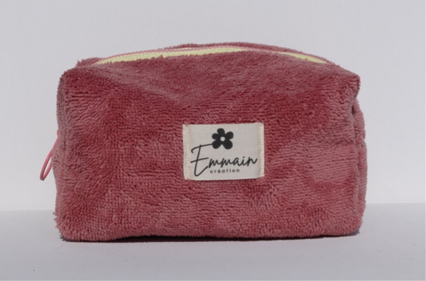 Trousse de Toilette en Éponge Rose