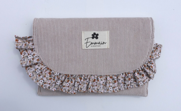 Pochette à froufrous Velours Blanc