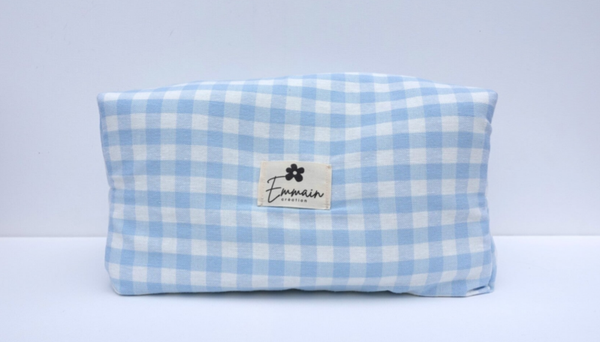 Trousse de Toilette XL Vichy Bleu