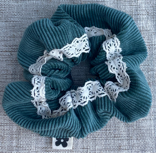 Chouchou Vert Dentelle