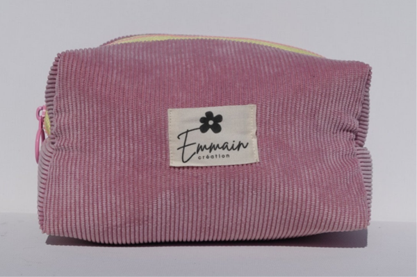 Trousse de Toilette en Velours Rose