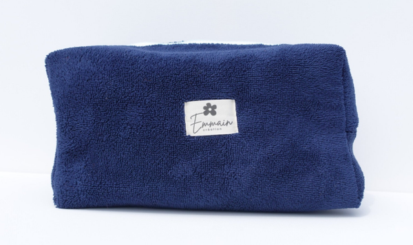 Trousse de Toilette XL en Éponge Bleu