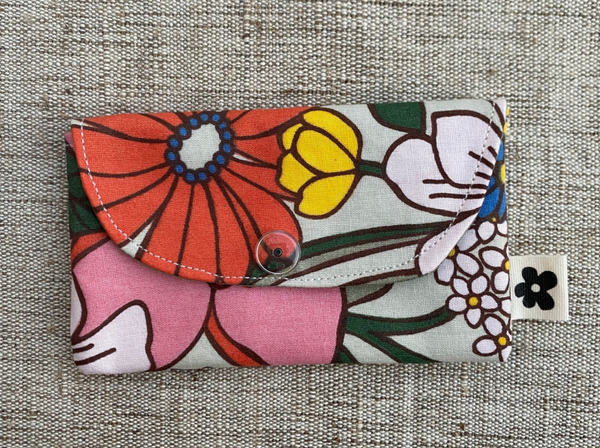 Porte-Cartes Motif Grandes Fleurs