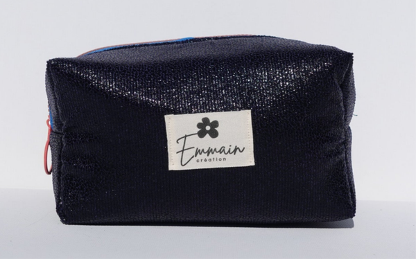 Trousse de Toilette en Cuir Bleu