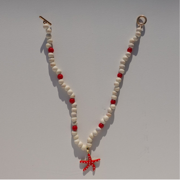 Collier Étoile de mer Rouge