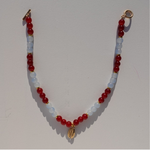 Collier Bleu/Rouge