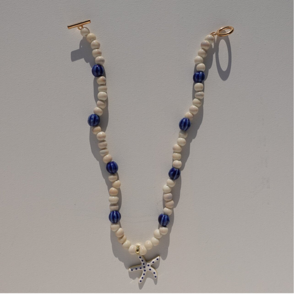 Collier Étoile de mer Blanche