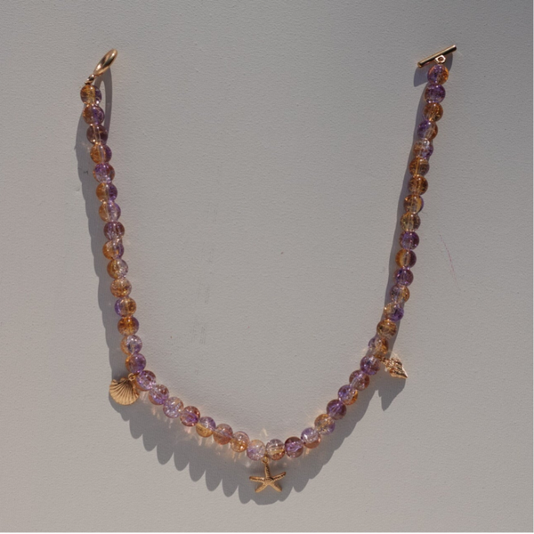 Collier Violet Doré