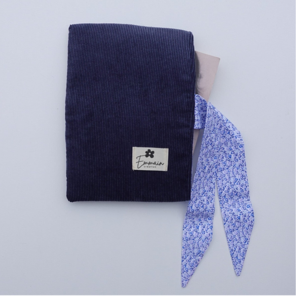 Pochette à Livre en Velours Bleu