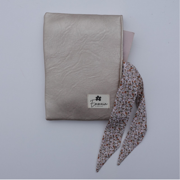 Pochette à Livre en Cuir Beige