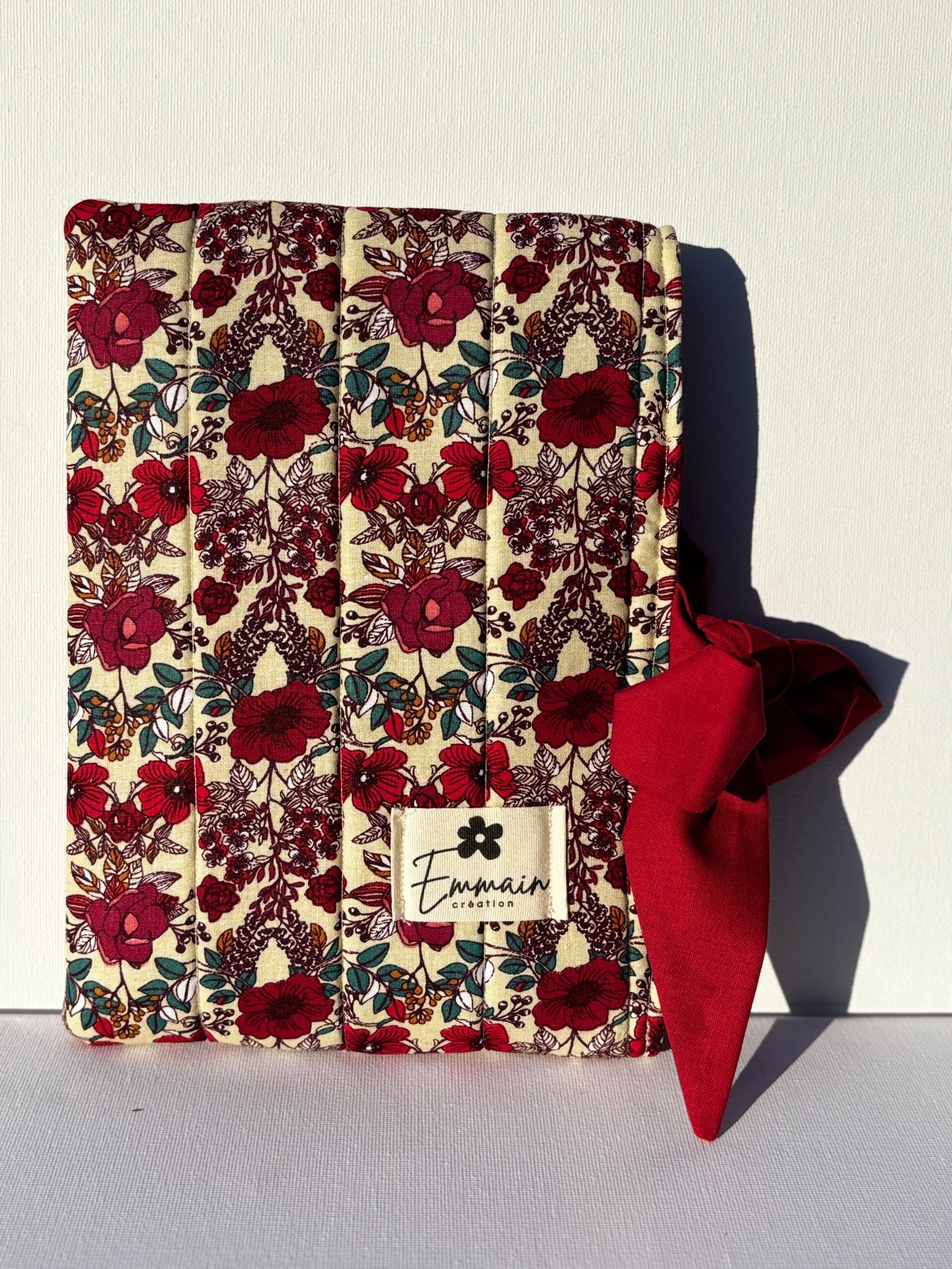 Housse de livre Fleurs Rouge