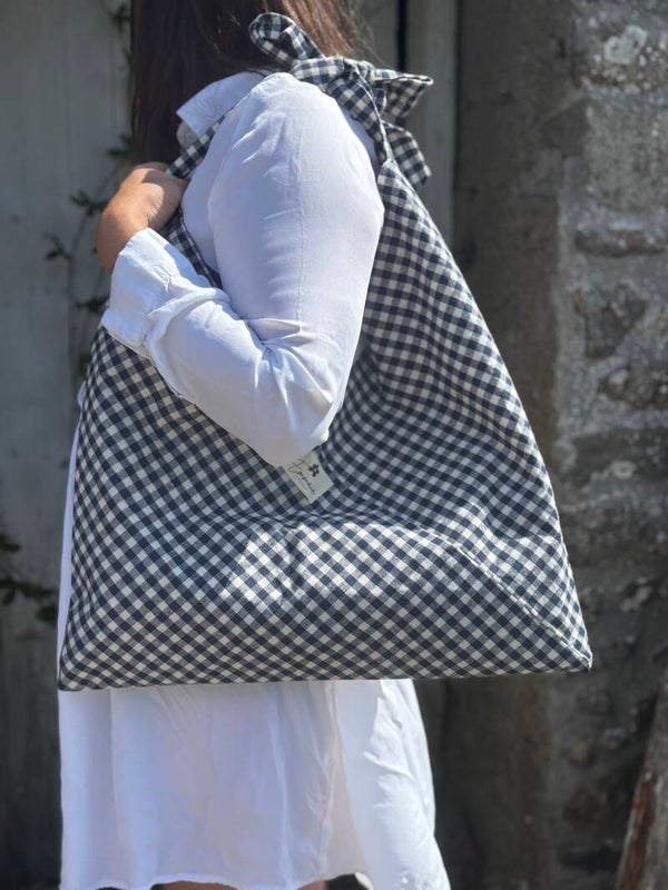 Sac Triangle Vichy Bleu Marine