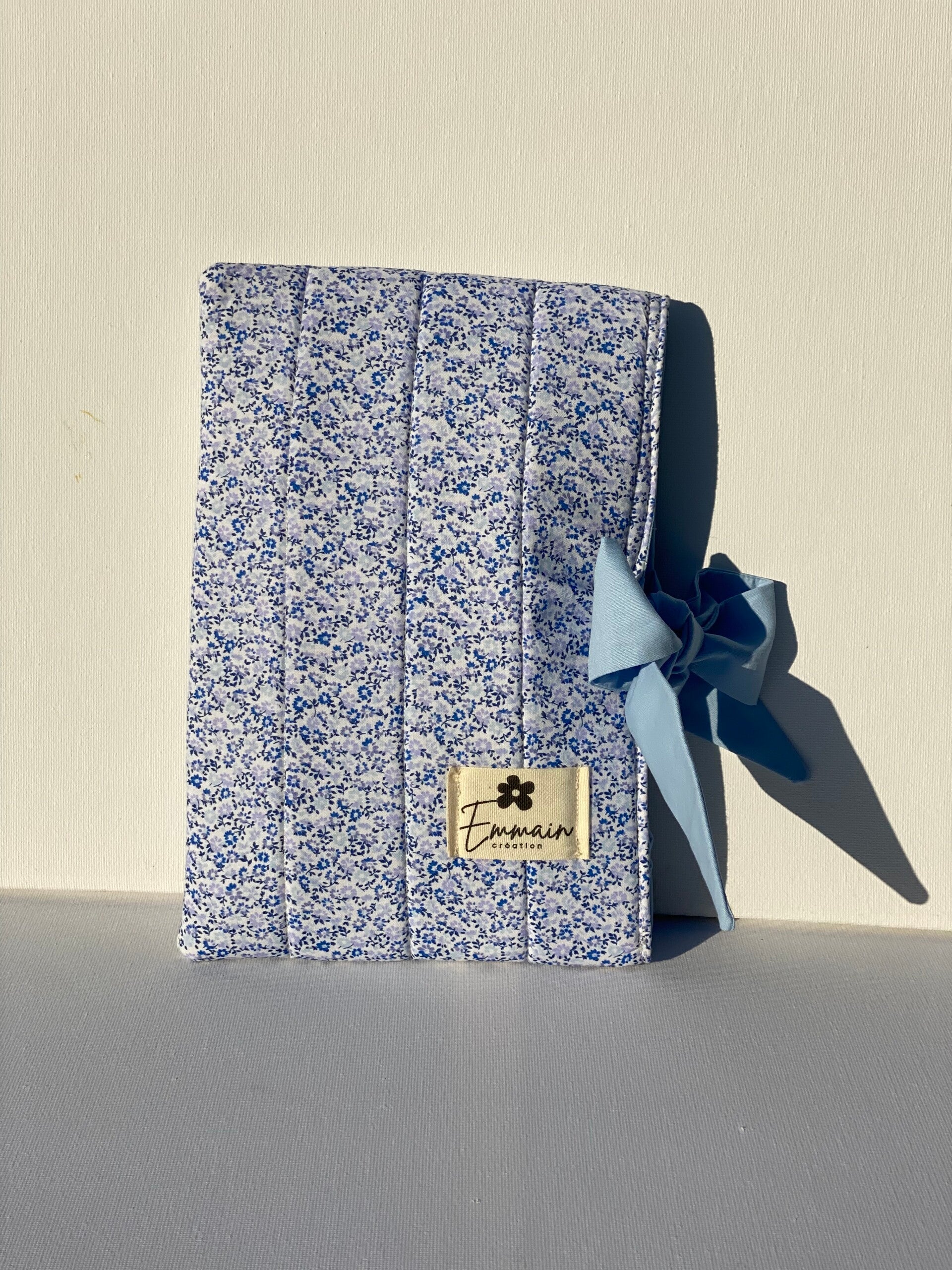 Housse de livre Fleurs Bleues