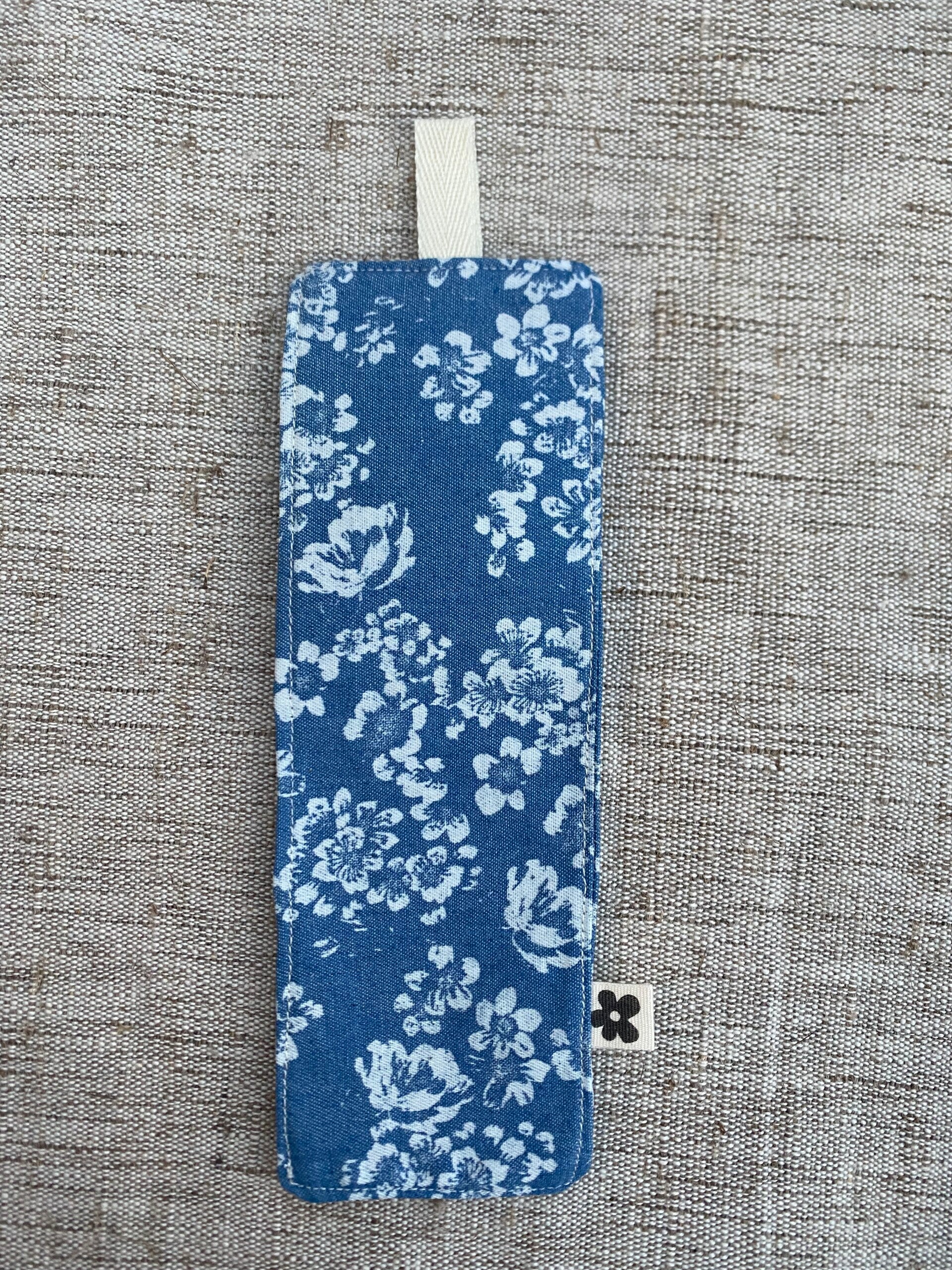 Marque-Page Fleuri Bleu