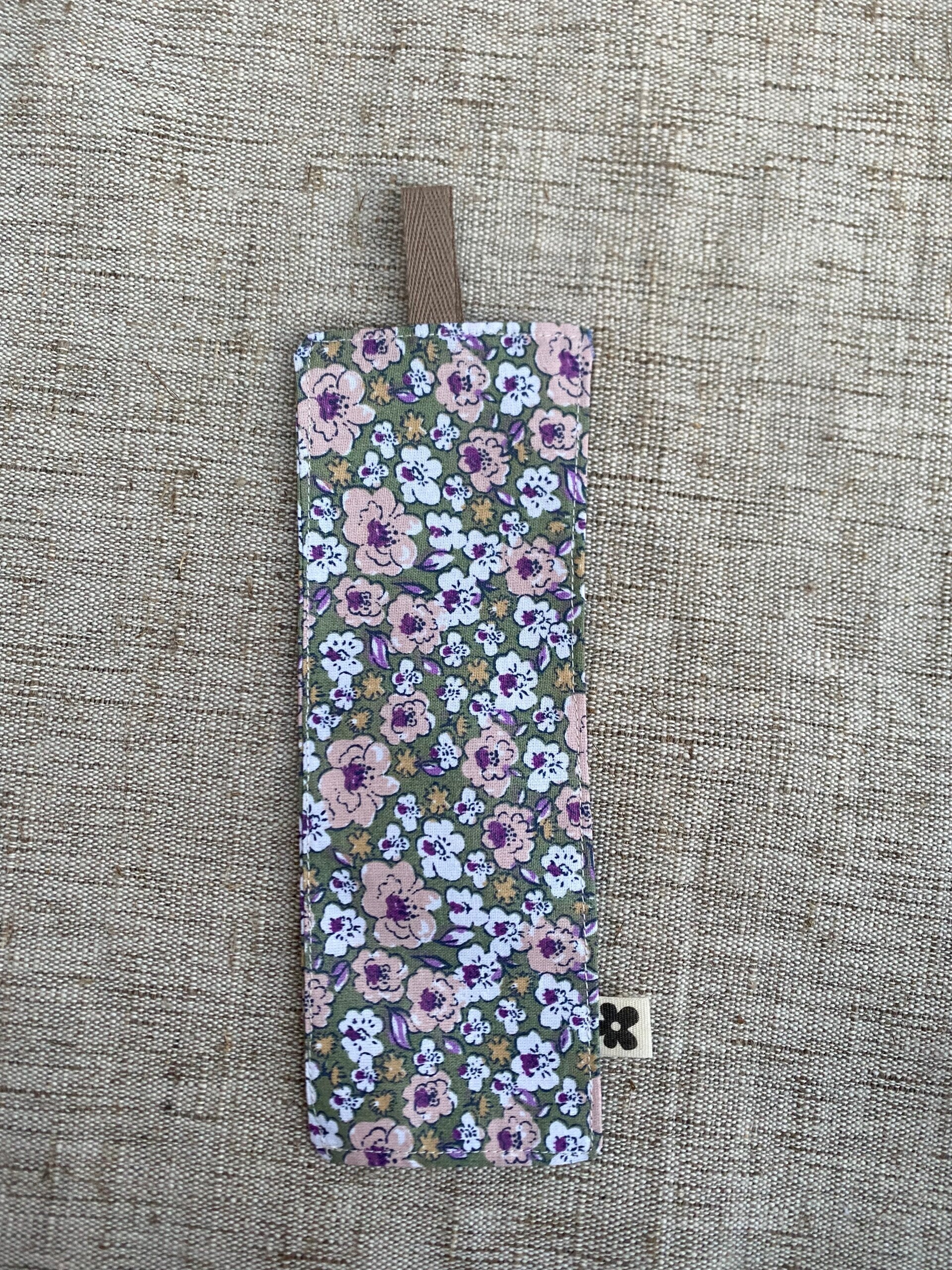 Marque-Page Fleuri Kaki