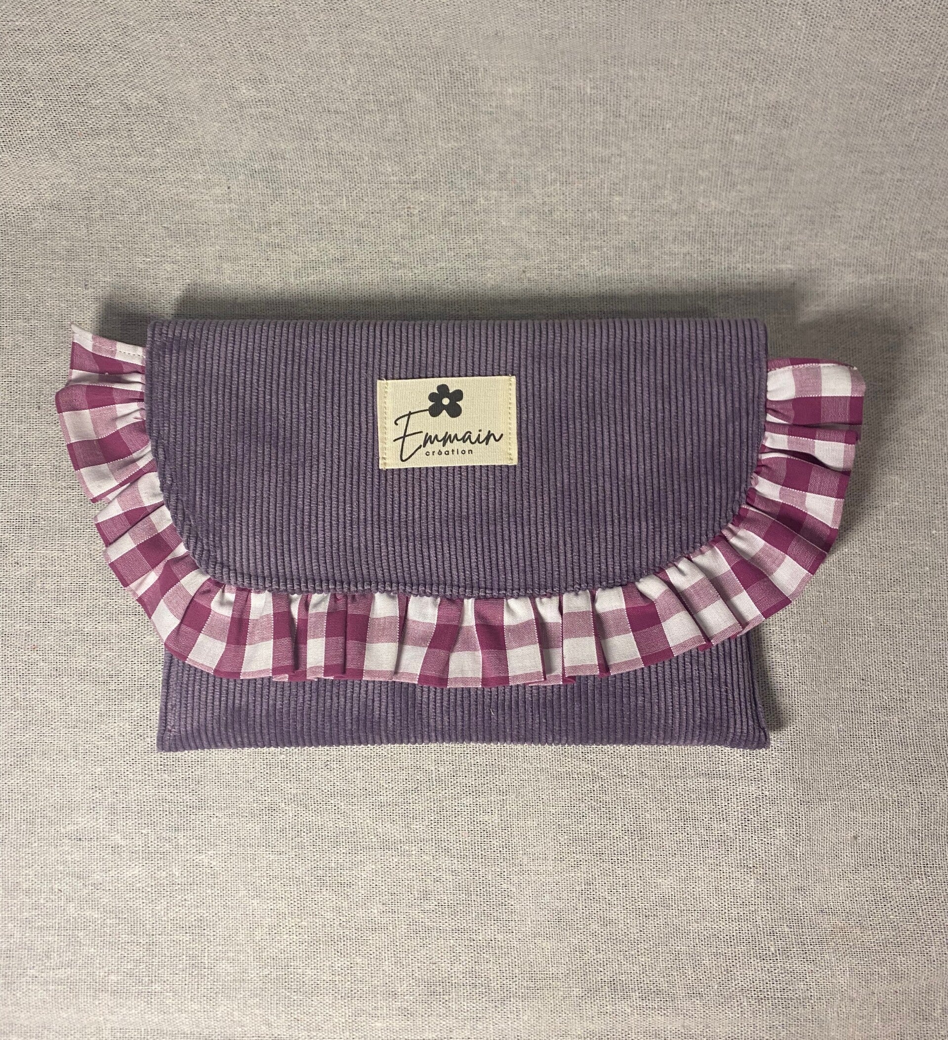 Pochette à froufrous en Velours Violet