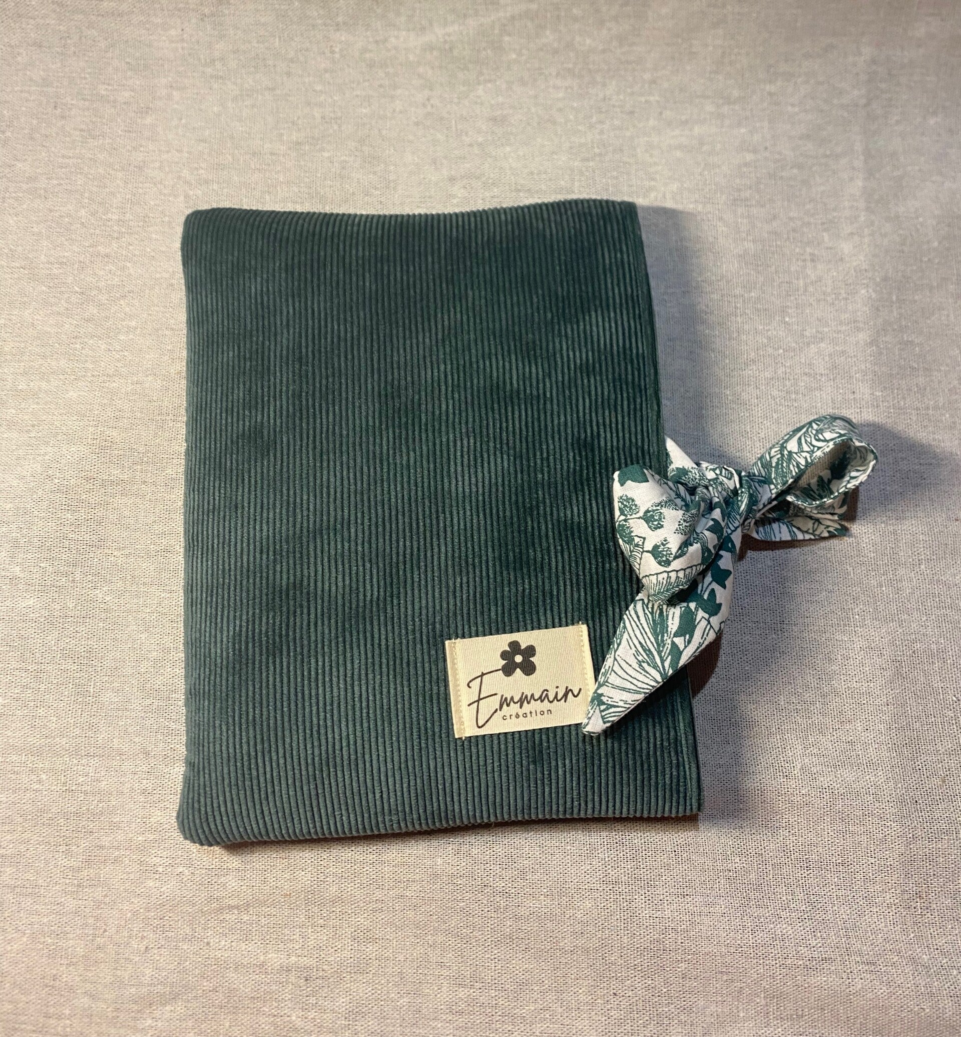 Housse de livre en Velours Vert